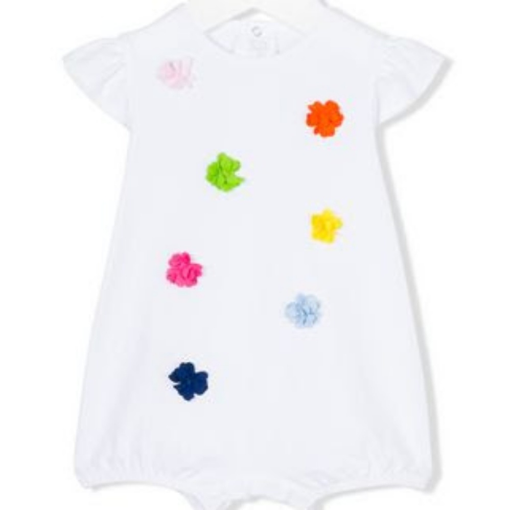 floral appliquéd shorties